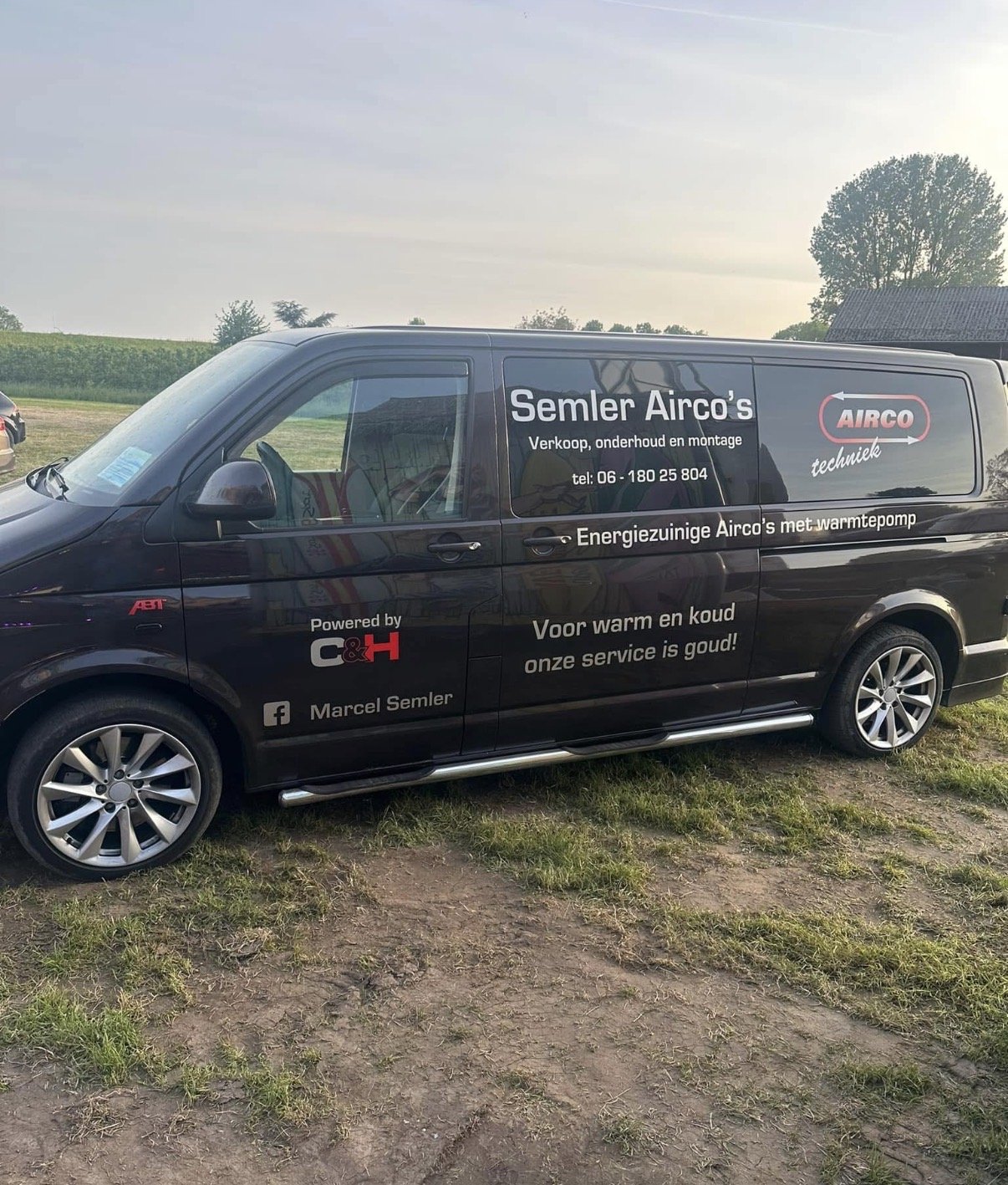 De echte bedrijfswagen van Semler Airco's
